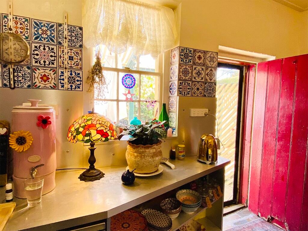 Bonneys Inn has a colourful kitchen